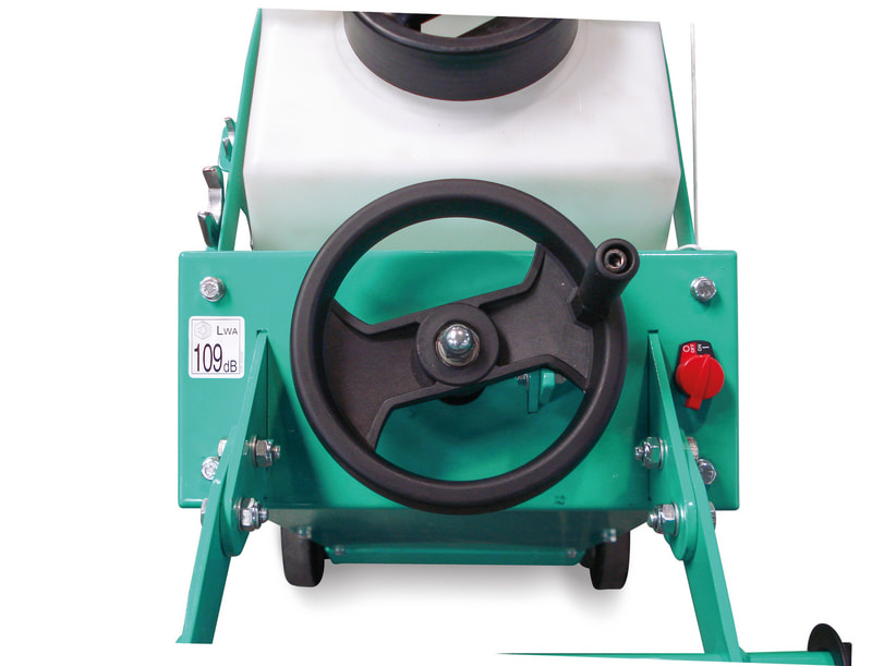 Terra Cut 500 Floor Saw: Blade Height Adjustment Wheel