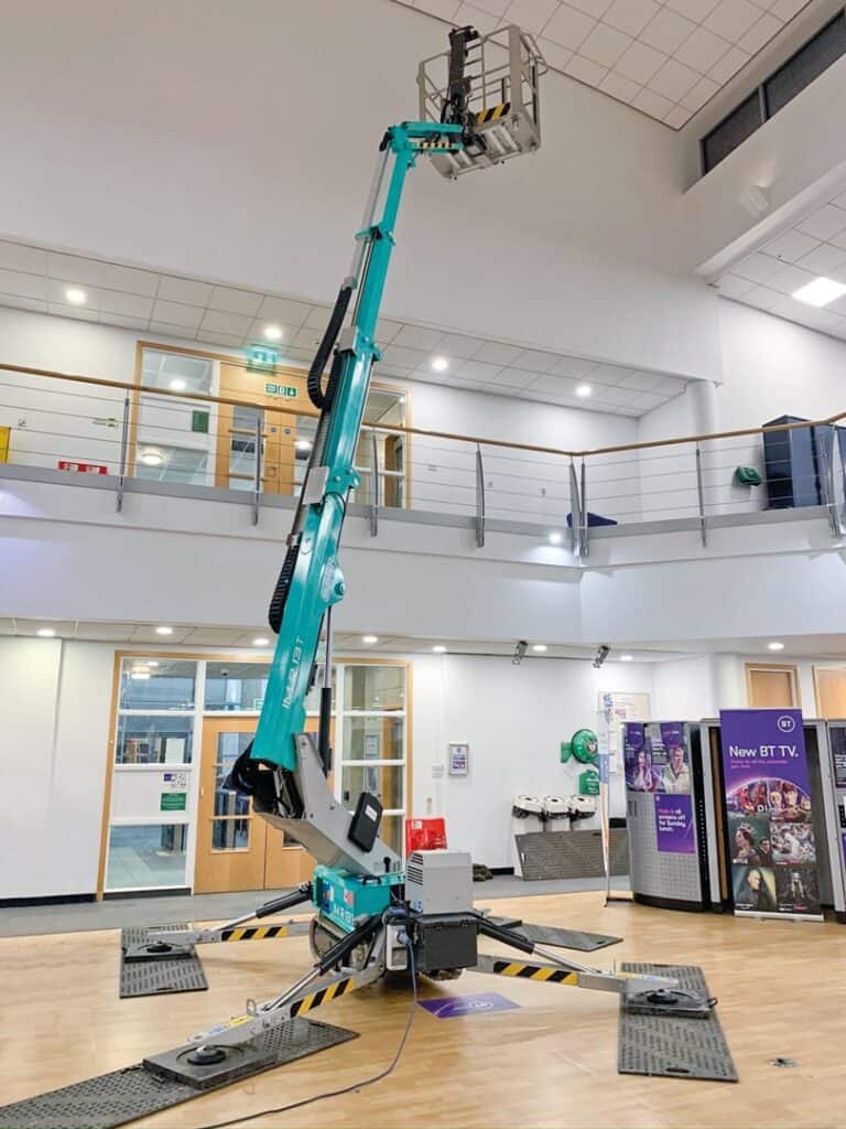IM R 42 / 13 T tracked spider lift working inside a gymnasium